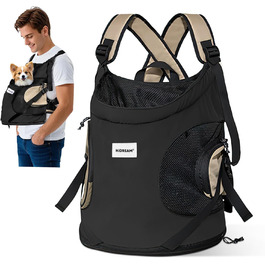 Рюкзак-переноска для собак та котів ALLSOPETS, зручний та дихаючий, з інтегрованим реміннем безпеки, сірий