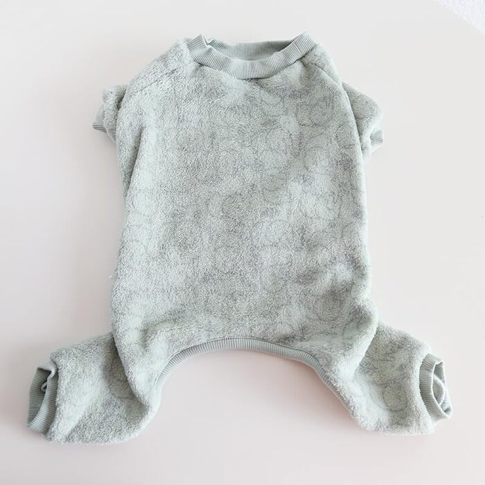 Піжама для собак, тепла флісова, теплий комбінезон, милий костюм для тварин, розмір XXL, світло-зелений