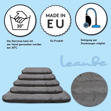 Килимок для собак, лежанка для собак, матрац для собак - сірий Oxford, розмір M (90x60x8 см)