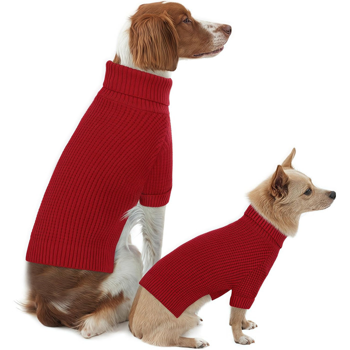 Зелений теплий зимовий пуловер для собак Konvinit, для маленьких та середніх порід (Чихуахуа, Такса, Французький бульдог), з коміром-горловиною, в'язаний, XS (30см обхват грудей)