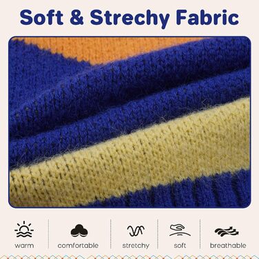 Вовняний пуловер для собак великих порід, теплий ролkragen, блакитний, XXXXL