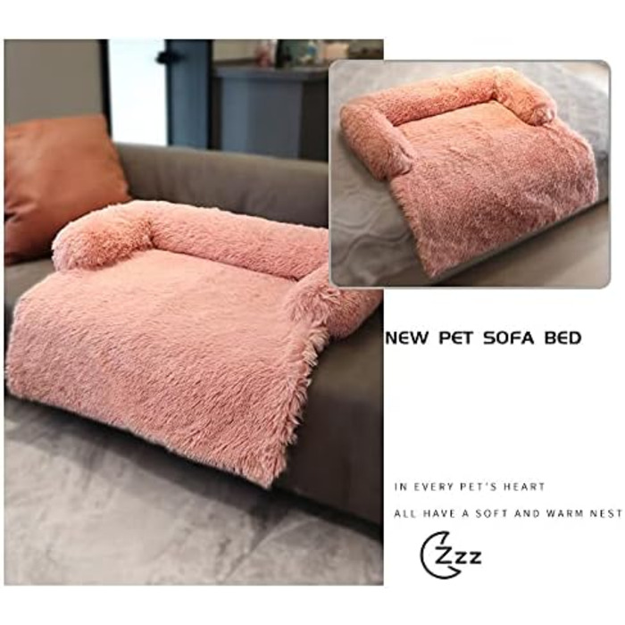 М'яка плюшеві килимки для собак, лежанки, заспокійливе ліжко для тварин, ультрам'який пухнастий матеріал, підстилки, ковдри, подушки, чохли для меблів, захист, ліжко для собак та котів (M)