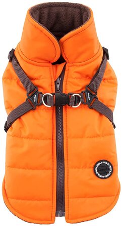Зимовий жилет для собак Puppia Mountaineer II, розмір S, помаранчевий