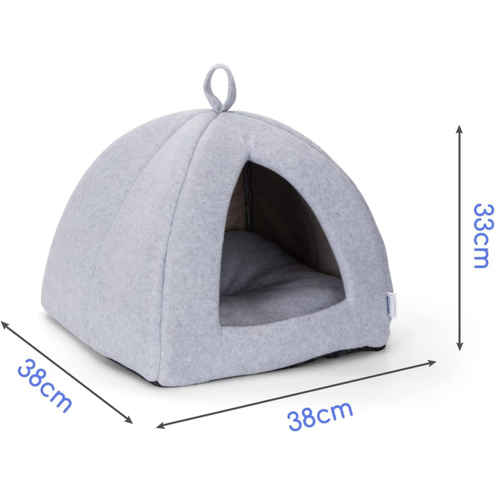 Nobleza: Розкладне котяче будиночок 2-в-1 для котів та собак, з подушкою, 38x38x33 см