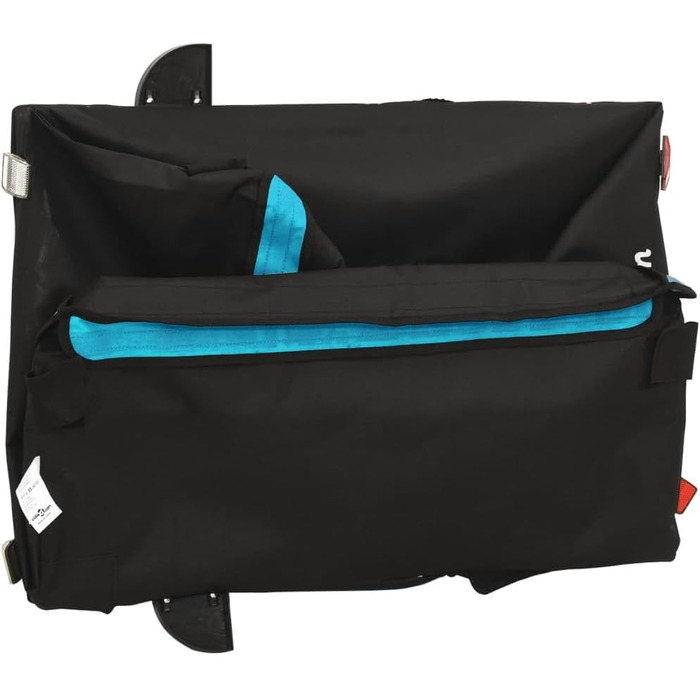 Причіп для велосипеда, вантажний, 45 кг, чорний та синій. Для покупок, подорожей, велосипедних турів. Швидка установка