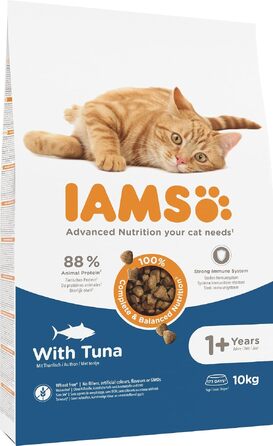 Сухий корм для котів IAMS для дорослих від 1 до 6 років з тунцем, 10 кг