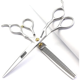 Професійні перукарські ножиці для стрижки та проріджування волосся, 7 дюймів (2 шт.) з високоякісної сталі 440C