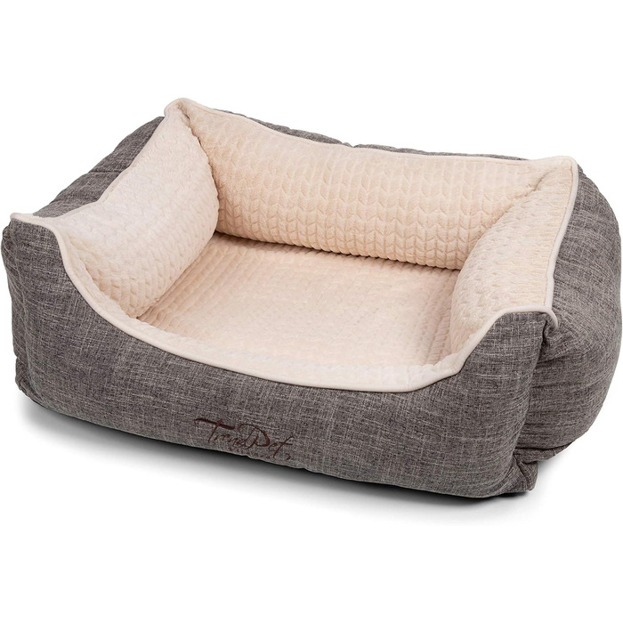 TrendPet VitaBed Бежеве - Ортопедичне ліжко для собак з 5см Memory Foam (100x90 см)