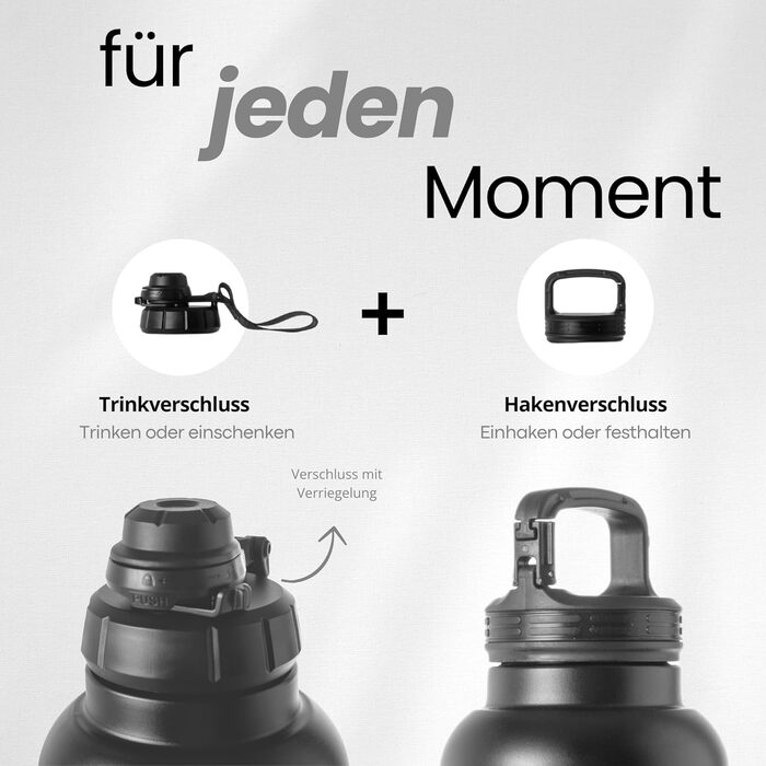 NORDFØLT® Поїлка для собак 4-в-1 з мисками для води та корму, 950 мл, ізотермо-пляшка з нержавіючої сталі, аксесуари для собак, BPA-Free