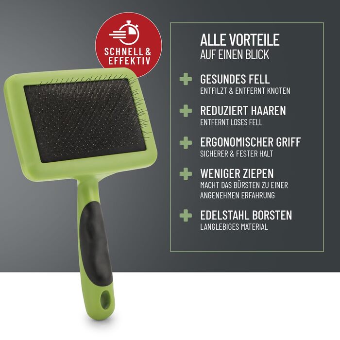 Щітка для собак та котів ReaVET: видаляє підшерсток, ковтуни та розплутує шерсть. Великі породи. (L)