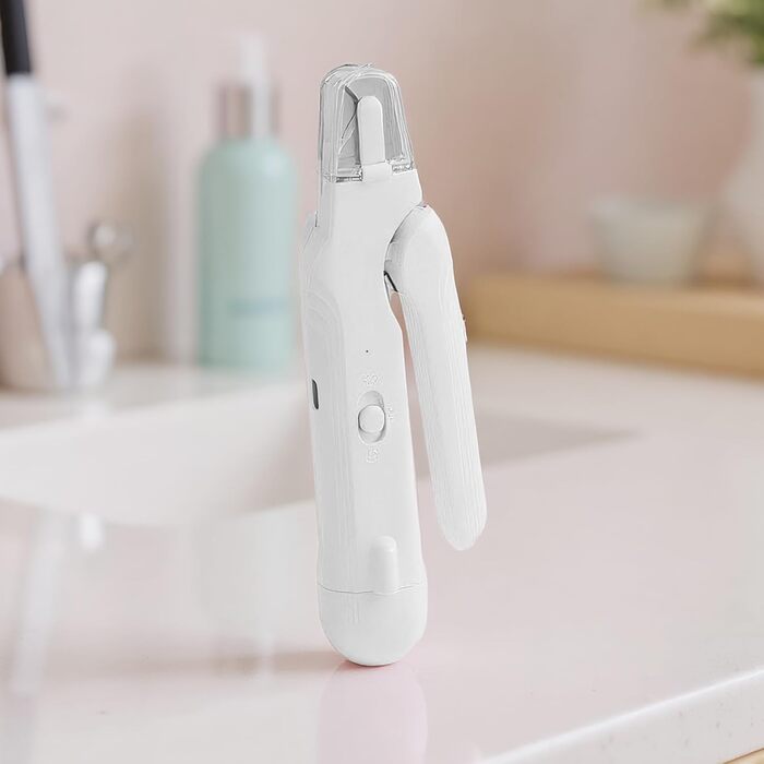 Триммер для нігтів собак з LED-підсвічуванням та акумулятором, для собак, цуценят, догляд за лапами, білий