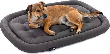 Ортопедичний лежак для собак середніх порід, 90x60 см - Лежанка для собак, що миється до 95°C, без запаху, міцна, для використання в приміщенні та на вулиці, Made in Germany (L - 90x60 см, Антрацит)