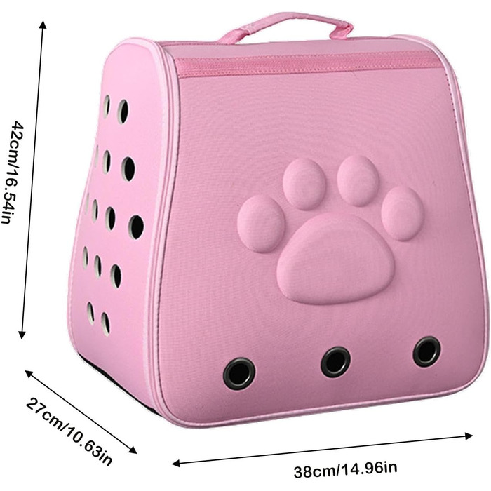 Транспортна сумка для котів, переноска для тварин | Дихаюча переноска для котів, маленька переноска для котів та собак, портативна сумка для тварин у дорогу Рожева