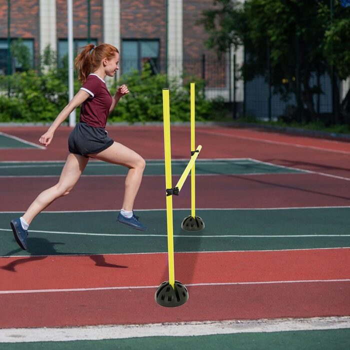 Набір пружинних стрибків YRHome для агіліті та координації - 15 стрибків, 10 підставок, 10 кліпсів (жовтий)