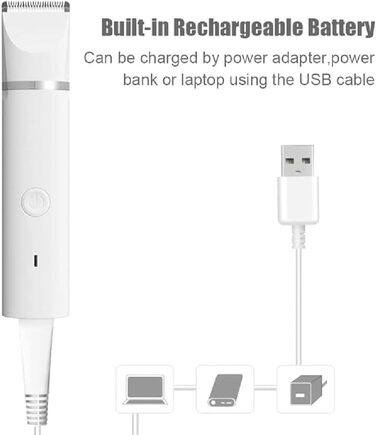 Мультитрим Про від Dr Pfoten: тиха 4-в-1 машинка для стрижки собак та котів. Набір для стрижки собак, котів, лап, очей, вух, обличчя та тіла. Акумуляторна.