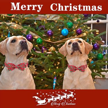 Ошатний собачий нашийник з метеликом Unique Style Paws, регульований, для собак та котів (L, ялинка)