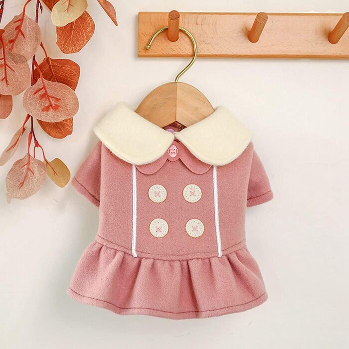 Сукня-тьюль для собак та котів, тепла зимова сукня-принцеса, рожева XS