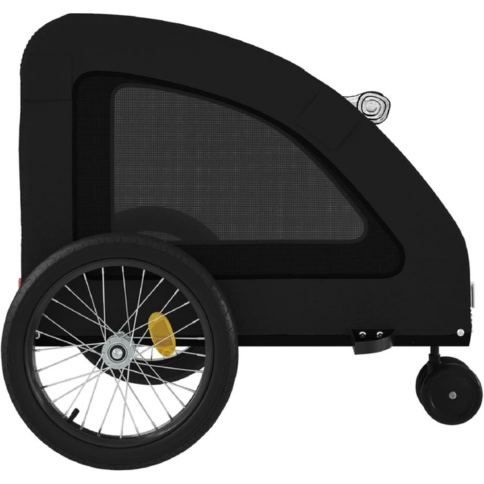 Причіп для собак Robuster Oxford, чорний, сталь, PVC, вантажопідйомність 45 кг, 68 x 137 x 72 см