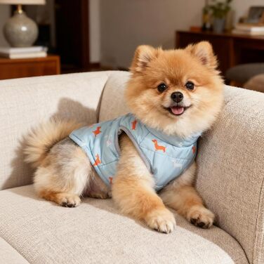 Теплий зимовий одяг для собак: куртка для маленьких собак, вітронепроникний жилет з отвором для шлейки, водонепроникний, для чихуахуа, такси, сірий, блакитний, XXS