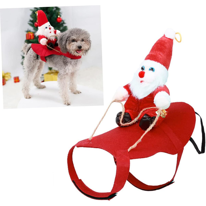 Костюм для собаки FRCOLOR: теплий зимовий наряд для собак та котів, костюм Святого Миколая, теплий зимовий одяг для тварин, розмір XL