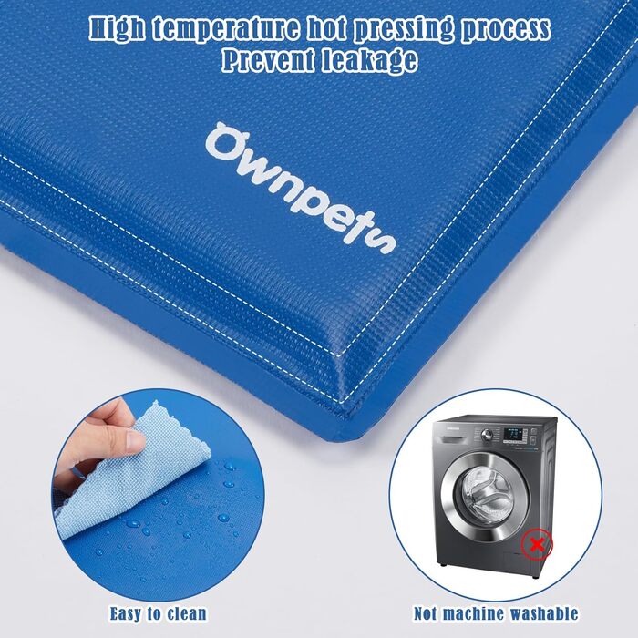 Велика охолоджуюча килимок Ownpets 100x60 см для собак і котів, самохолодний мат, синій, нетоксичний гель, XXL без малюнка
