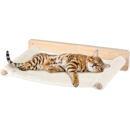 Крісло-гамак для котів на стіну, гамак для котів, міцний гамак для котів на стіну до 35 кг, кліматична стіна для котів, ліжко для котів для сну та відпочинку - 61 * 40 * 15 см – білий