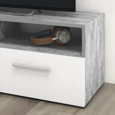 Тумба під телевізор Vicco Diego, білий глянець, 95x38 см, бетон