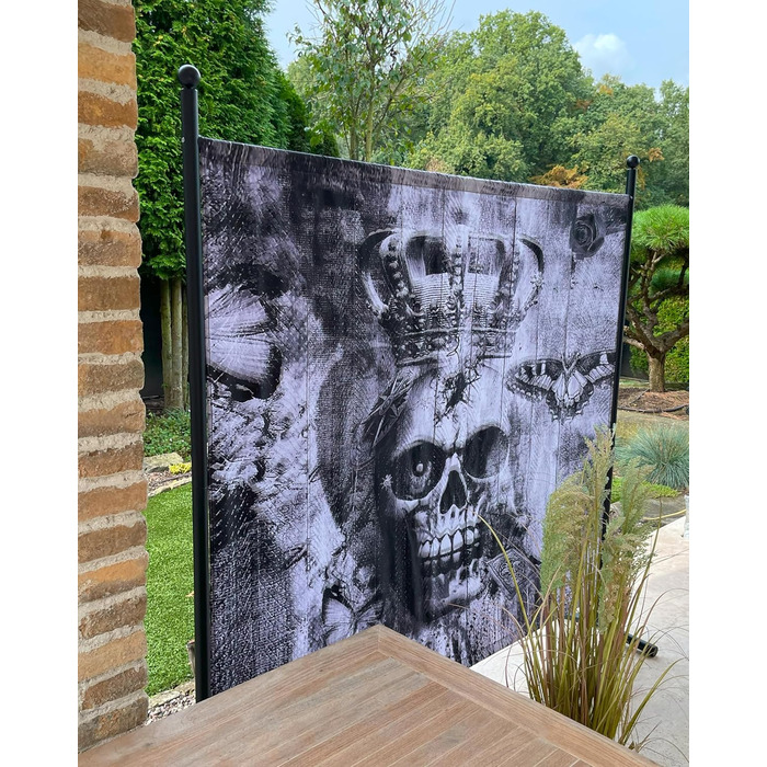 Ширма QUICK STAR з тканини, 180 x 178 см, Skull - для дому, саду, балкону
