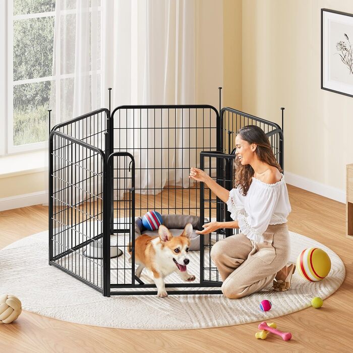 Вольєр для собак Yaheetech 8-секційний, 80 см, для квартири та саду, складаний, без інструментів