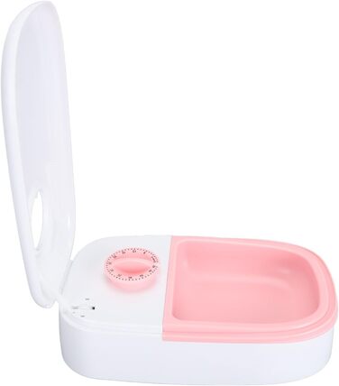 Автоматичний диспенсер для котячого корму з охолоджуваним відсіком, годівниця для малих собак, сухий/вологий корм, програмована годівниця (РОЖЕВИЙ)