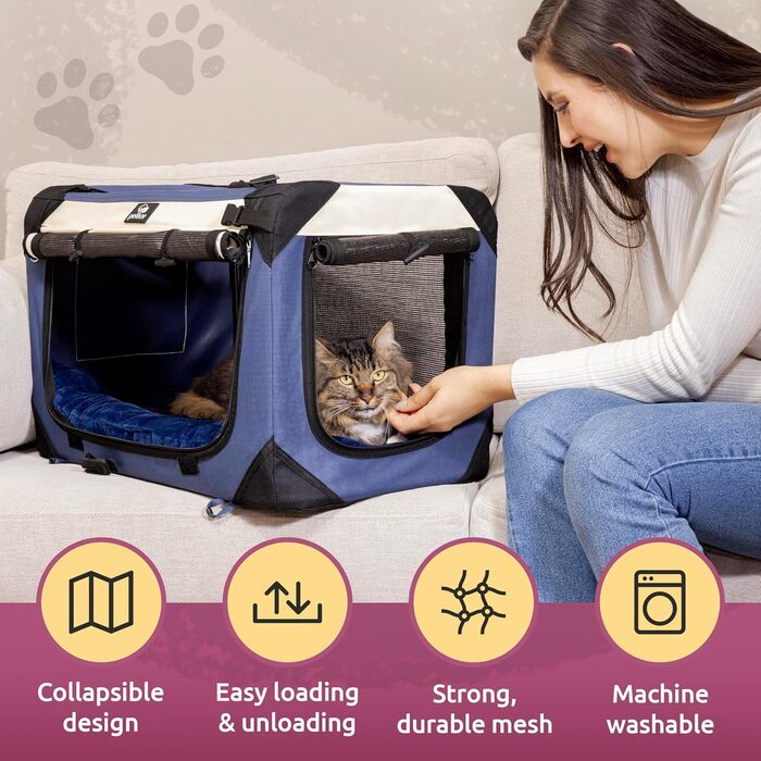 Petluv Преміум м'яка переноска для котів і собак, заспокійлива, для подорожей