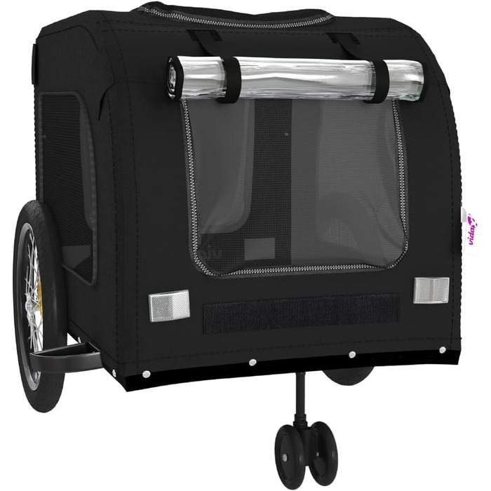 Причіп для тварин на велосипед, Оксфорд та Ізон, помаранчевий та сірий, 68x134x73 см