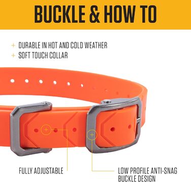 Нашийник для собак Carhartt, регульований, водонепроникний, Hunter Orange, універсальний розмір