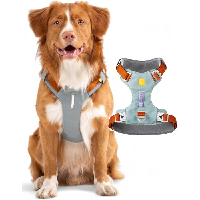 Шлейка для собак Woolly Wolf Alpha 360 - зелений гірський, розмір L, з 100% переробленого поліестеру