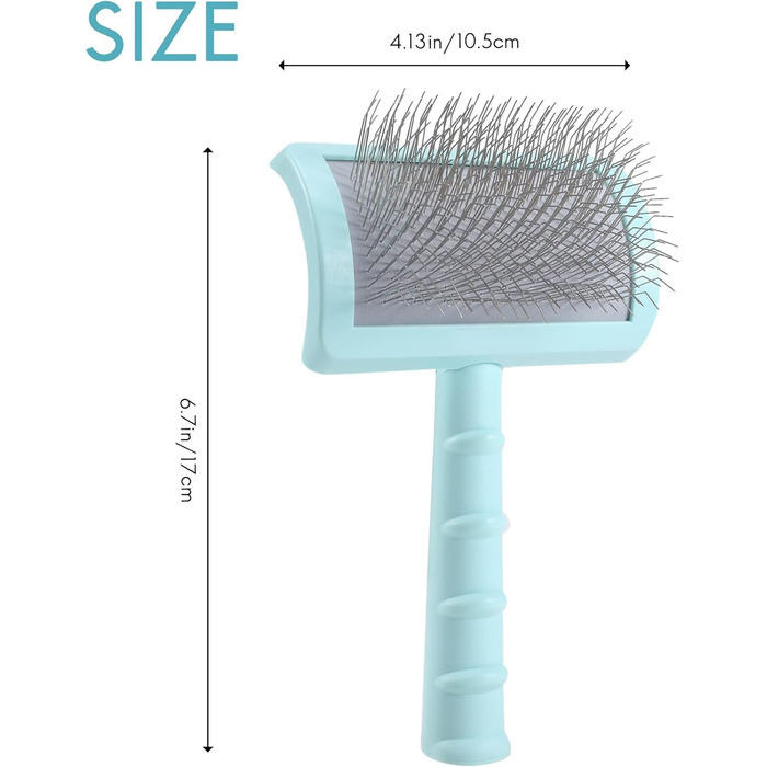 Зубна щітка для собак Feste – подовжена щітка для грумінгу великих собак, вичісування та видалення шерсті (зелена)