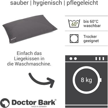 Килимок для собак Doctor Bark Country, великий, сірий, для собак великих порід, миючий, м'який, зручний, GreenLabel (Кілтрі-подушка - L, сірий)