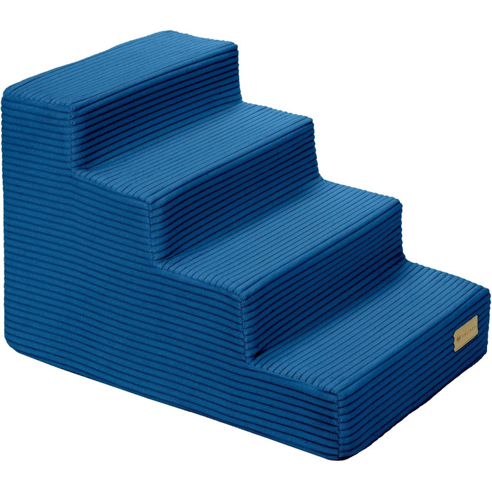 Сходинка для собак Velinda з 4 сходинками, також підходить для котів. Допомагає домашнім тваринам легко підніматися. Матеріал: пінопласт, колір: темно-синій (Cord)