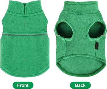 Тепла флісова жилетка для собак, пухнастиків, дрібних цуценят, хлопчиків та дівчаток (XXS, зелений)