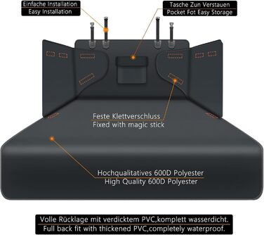 Захист для багажника Volkswagen Passat Variant (B8, Facelift 2019) 2019-2023, килимок для собаки, водовідштовхуючий, антиковзкий, захист для автомобіля