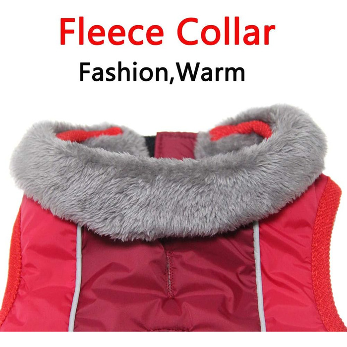 Водонепроникна тепла куртка для собак середнього розміру, бавовняна, для холодних зим, червона (M)