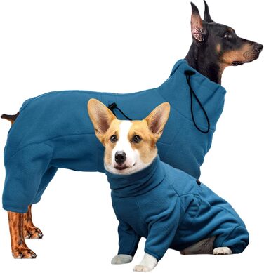 Зимовий одяг для собак: теплий флісовий пуловер для малих, середніх та великих собак. Вітростійкий одяг для тварин з блискавкою. Підійде для Чихуахуа (XXS-3XL). XL, блакитний
