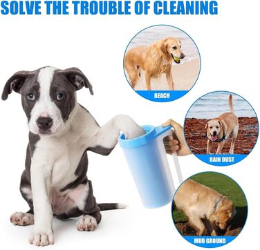 Очисник лап для собак DAGGEW з м'якої силіконової щітки, портативний, для дому та вулиці