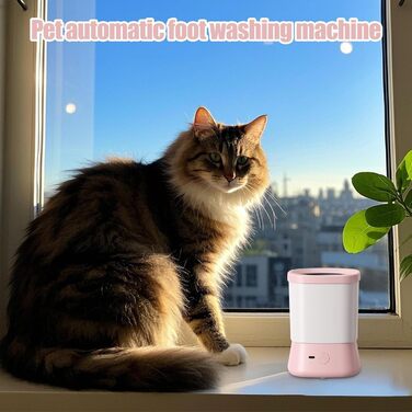 Автоматичний очисник лап для собак | Вологостійкий аксесуар для догляду за тваринами | Для дому, подорожей, кемпінгу, прогулянок (Рожевий)