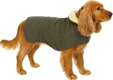 Зимовий теплий одяг для собак Flamingo Ushi Khaki, 45 см, водонепроникний, з флісовою підкладкою, світловідбиваючий, з отвором для шлейки