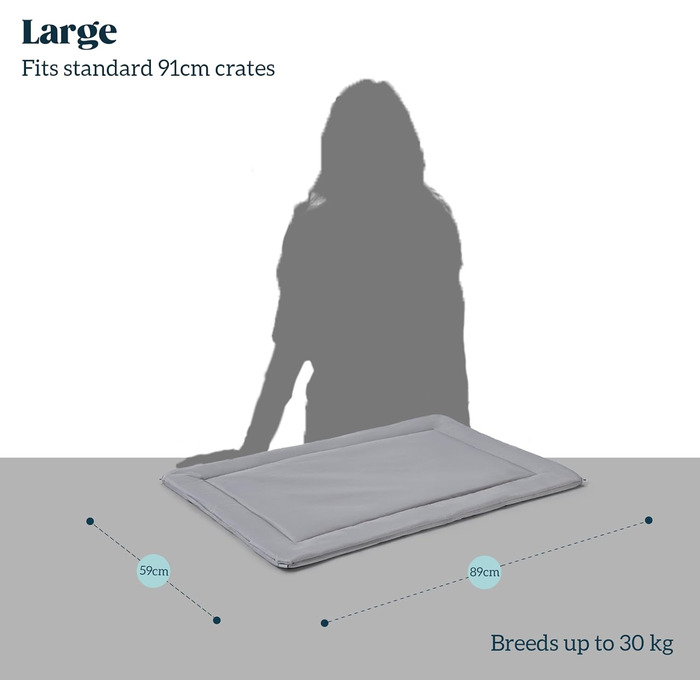 Килимок для собак у переноску Cybarmour - стійкий до гризіння, водонепроникний, великих порід, 89x59 см