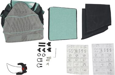 Складаний велосипедний кошик для собак та котів, дихаючий, з трьохшаровою сіткою, портативний, синього кольору