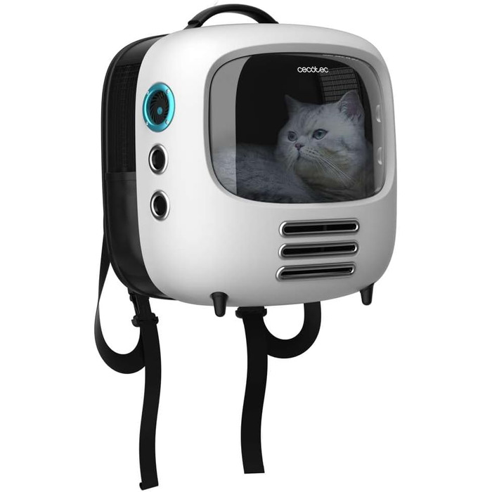 Переносна переноска для котів Cecotec Pumba 1800 з вентилятором, світлом та зручною кишенею