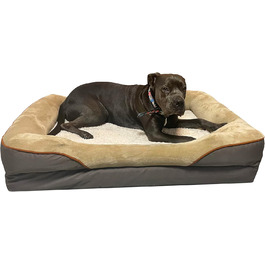 Крісло-ліжко для собак Magic Dog з ергономічною матрацом з memory foam, м'який плюшевий чохол, різні розміри, підходить для собак маленьких, середніх та великих порід, знімний та пральний чохол, нековзне покриття