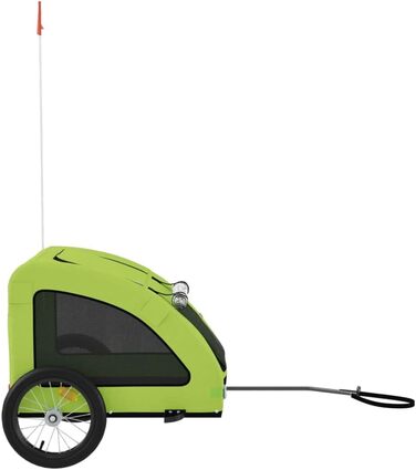 Фархандлігер Gecheer для собак, переносник для собак, вагончик для собак, з відбивачами, зелений, матеріал: Oxford, розмір 125 x 63 x 66 см