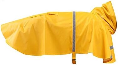 Дощовик для собак, дощовий плащ для собак з капюшоном, підходить для шлейки, легкий та світловідбиваючий, для середніх та великих собак (Помаранчевий XL)